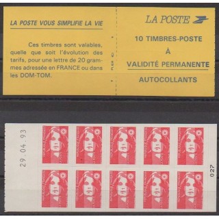 Acheter ce carnet de France de l'année 1993 (No 2807 - C2).