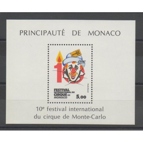 Monaco - Blocs et feuillets - 1984 - No BF 29 - Cirque