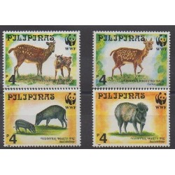 Philippines - 1997 - No 2354/2357 - Mammifères - Espèces menacées - WWF