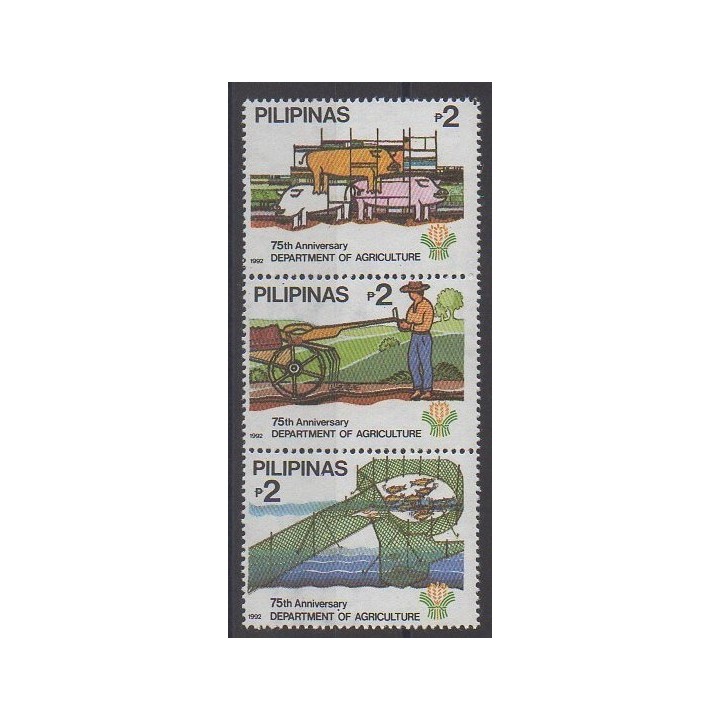 Buy this set of stamps of Philippines of the year 1992 (Nb 1886/1888).
