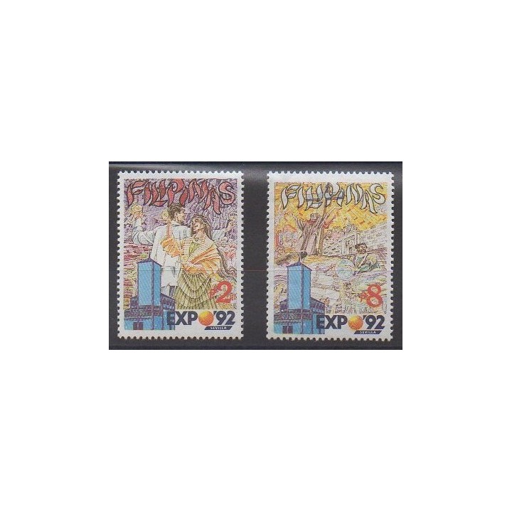 Buy this set of stamps of Philippines of the year 1992 (Nb 1884/1885).