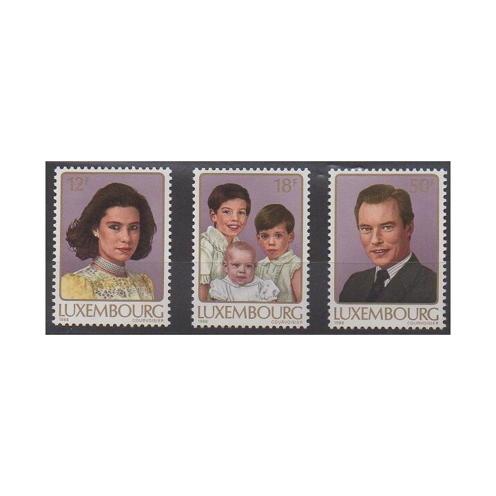 Acheter cette série de timbres du Luxembourg de l'année 1988 (No 1146/1148).