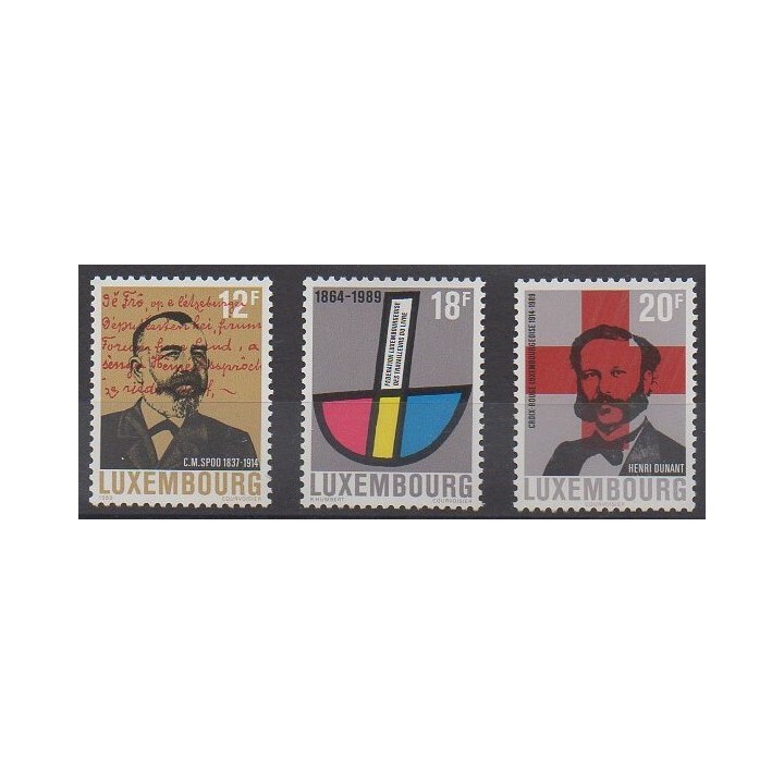 Acheter cette série de timbres du Luxembourg de l'année 1989 (No 1164/1166).
