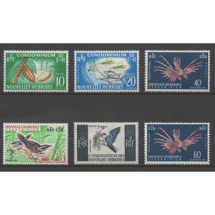 Timbres - animaux divers - Nouvelles-Hébrides - 1965 - No 215/218 - 255 - 265