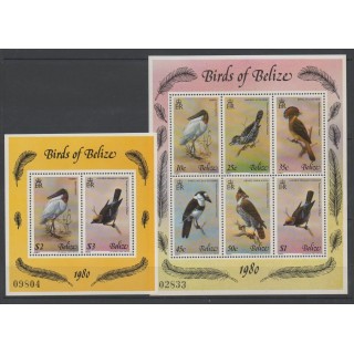 Timbres - oiseaux - Belize - 1980 - No BF 14/BF15