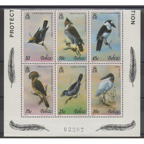 Belize - 1980 - No 481/486 - Oiseaux