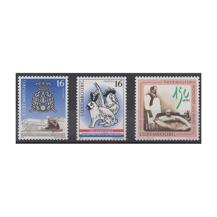 Acheter cette série de timbres du Luxembourg de l'année 1997 (No 1370/1372).