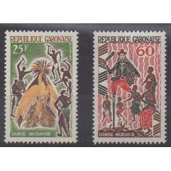 Gabon - 1965 - Nb 183/184 - Folklore