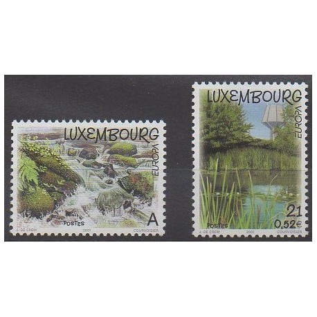 Luxembourg - 2001 - No 1474/1475 - Environnement - Europa