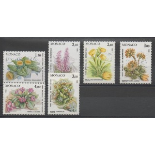 Timbres - fleurs  - Monaco  - 1985 - No 1461/1466