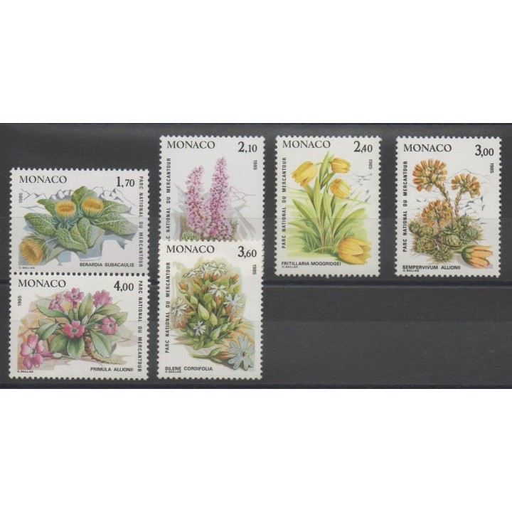 Timbres - fleurs  - Monaco  - 1985 - No 1461/1466