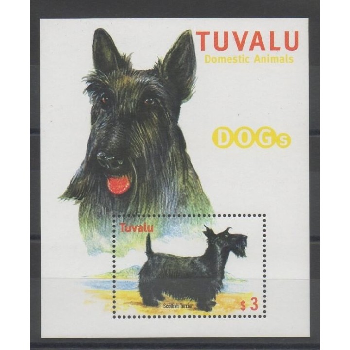 Timbres - chiens - Tuvalu - 2000 - No BF 78A