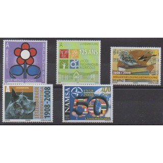 Buy this set of stamps of Luxembourg of the year 2008 (Nb 1734/1738).