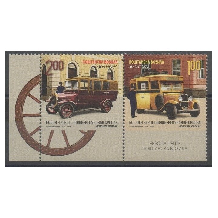 Timbres - voitures - Bosnie-Herzégovine République Serbe - 2013 - No 550a/551a