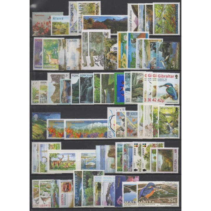Timbres - sites  - Europa - 1999 - 102 valeurs - 6 BF - 57 pays
