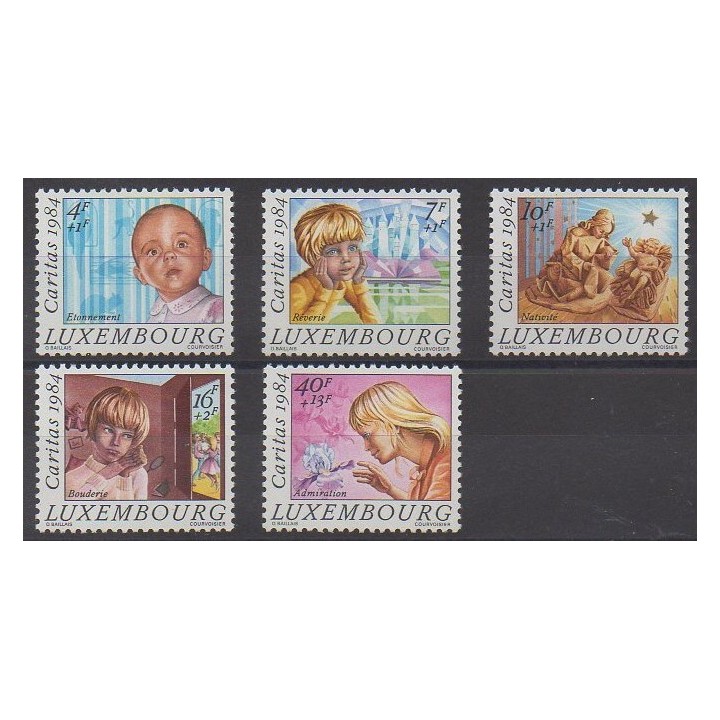 Acheter cette série de timbres du Luxembourg de l'année 1984 (No 1062/1066).
