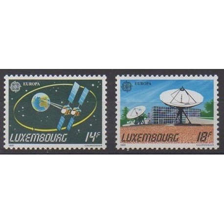 Luxembourg - 1991 - No 1221/1222 - Europa - Espace - Télécommunications