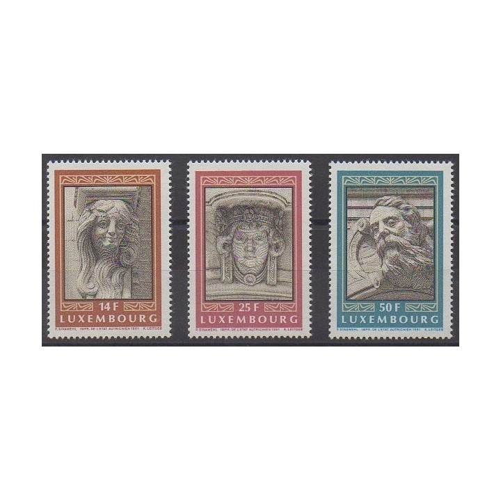 Buy this set of stamps of Luxembourg of the year 1991 (Nb 1227/1229).