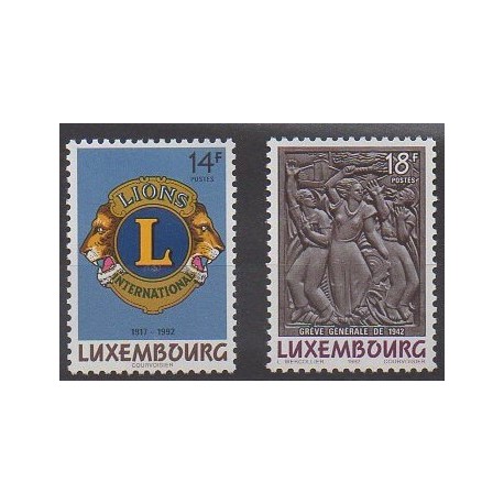 Luxembourg - 1992 - No 1245/1246 - Rotary ou Lions club