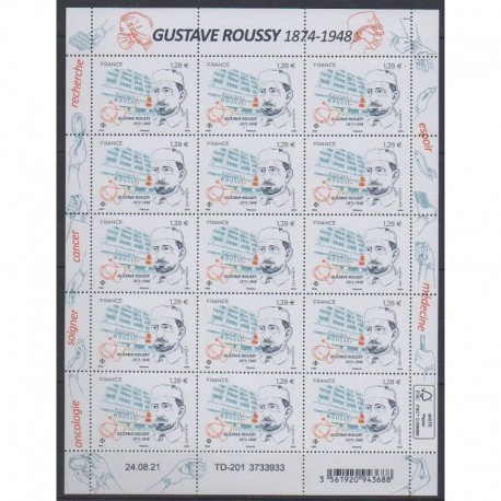 France - Feuillets de France - 2021 - Nb F39 - Gustave Roussy - Health or Red cross