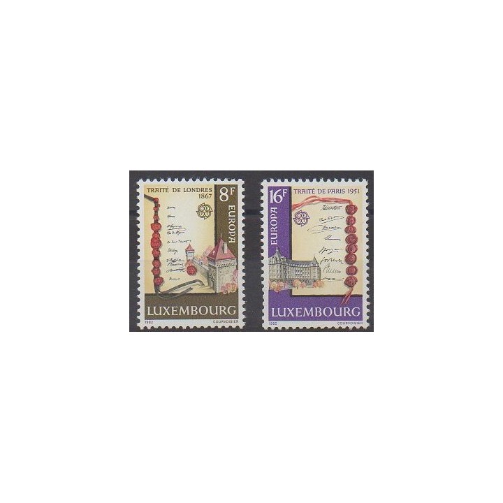 Acheter cette série de timbres du Luxembourg de l'année 1982 (No 1002/1003).