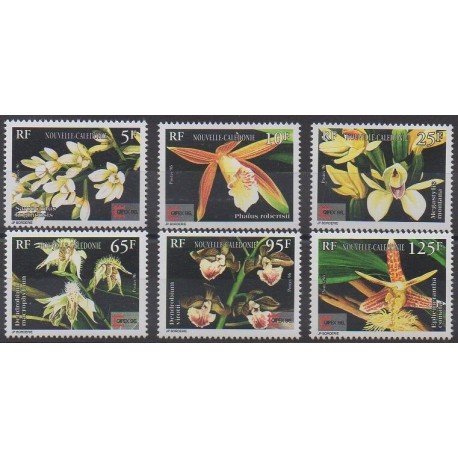 Nouvelle-Calédonie - 1996 - No 714/719 - Orchidées