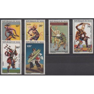 Acheter cette série de timbres du Mali de l'année 1972 (No 177/182).
