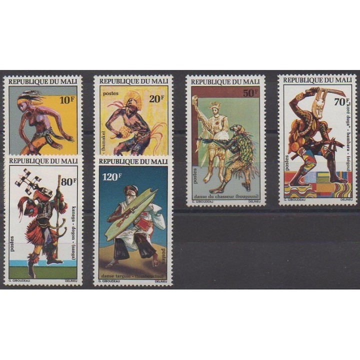 Acheter cette série de timbres du Mali de l'année 1972 (No 177/182).
