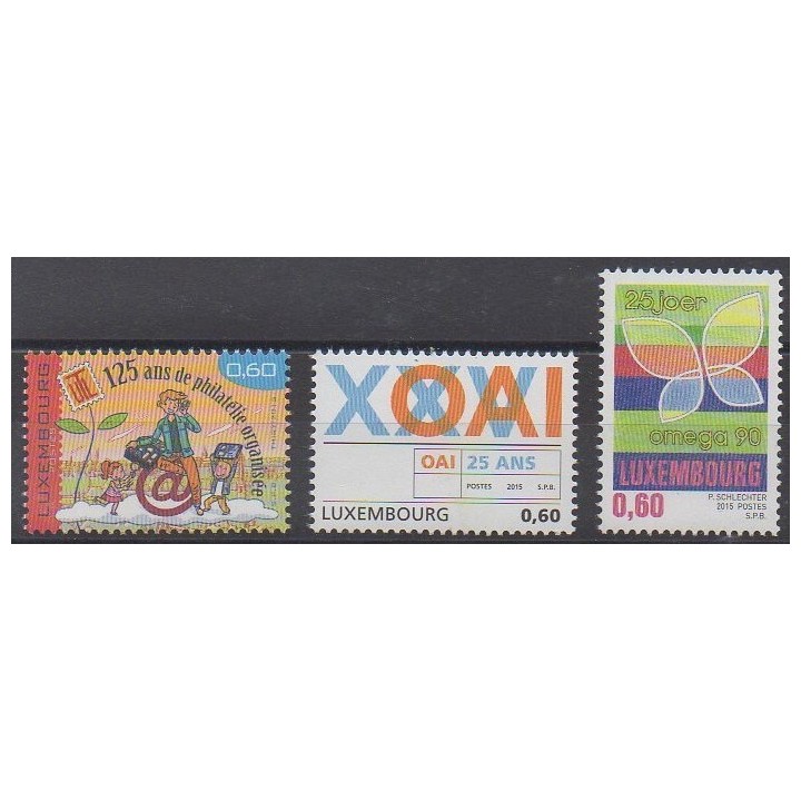 Acheter cette série de timbres du Luxembourg de l'année 2015 (No 1975/1977).