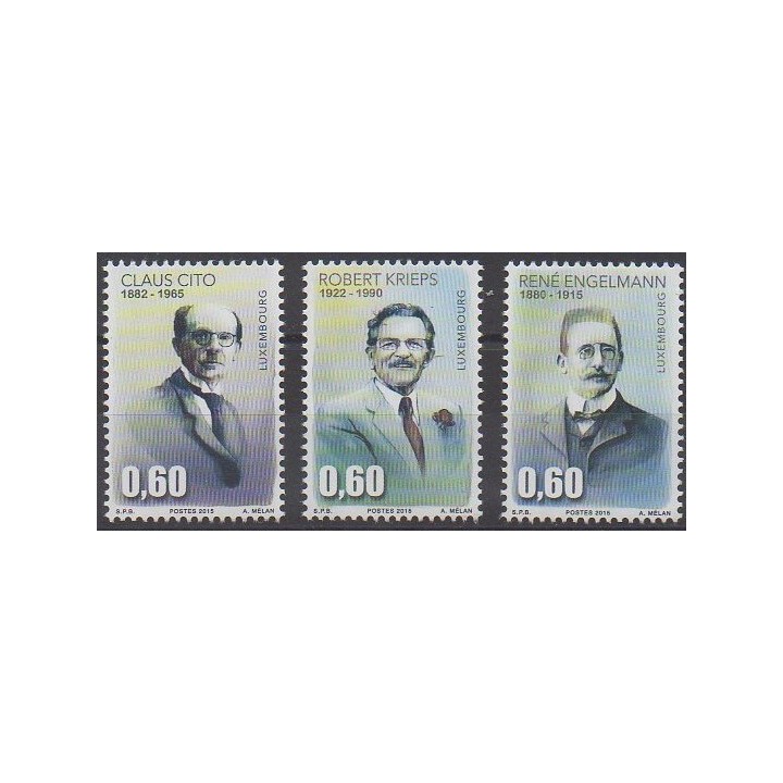 Acheter cette série de timbres du Luxembourg de l'année 2015 (No 1995/1997).