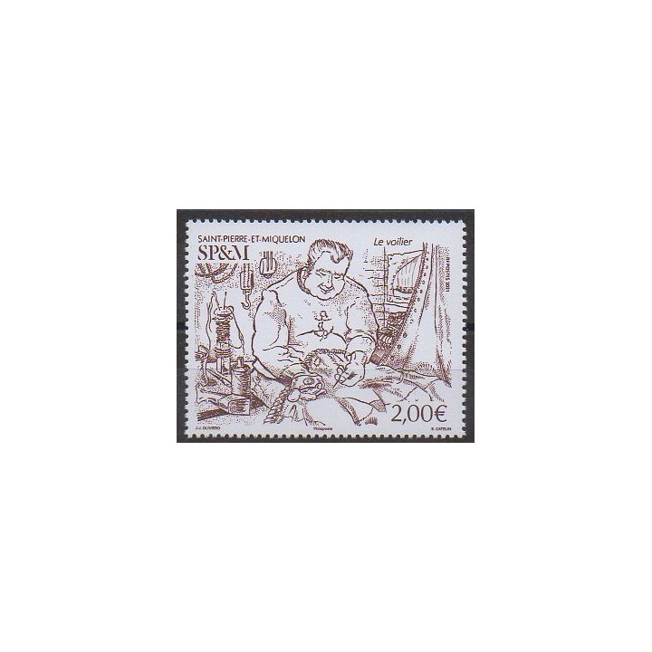Buy this stamp of Saint-Pierre et Miquelon of the year 2021 (Le voilier).
