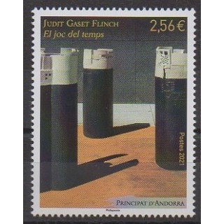 Buy this stamp of French Andorra of the year 2021 (Judit Gaset Flinch).