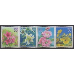 Japon - 2002 - No 3278/3281 - Fleurs