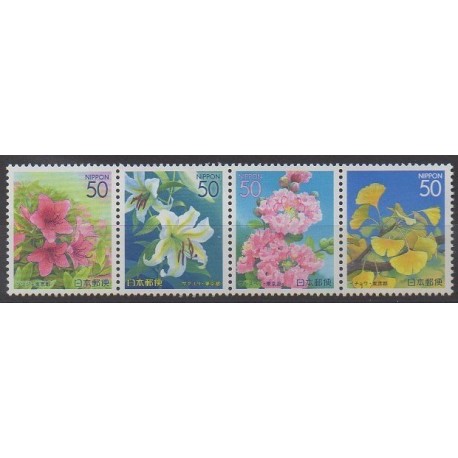 Japon - 2002 - No 3278/3281 - Fleurs