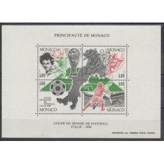 Timbres - coupe du monde de football - Monaco  - 1990 - No BF 50