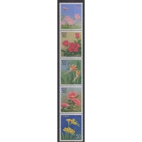 Japon - 2000 - No 2834/2838 - Fleurs