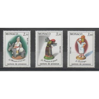 Timbres - Noël - Monaco  - 1990 - No 1743/1745