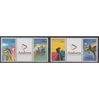 Buy this set of stamps of French Andorra of the year 1994 (Nb 447/450).