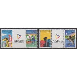 French Andorra - 1994 - Nb 447/450 - Tourism - Various sports