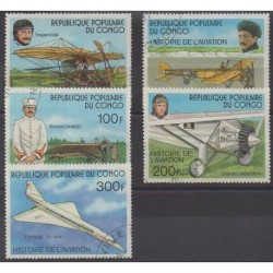 Congo (République du) - 1977 - No 471/475 - Aviation - Oblitérés