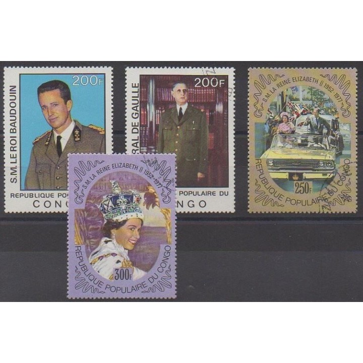 Acheter cette série de timbres de la République du Congo de l'année 1977 (No 476/479). - Oblitéré