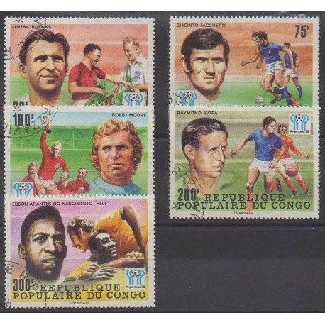 Congo (République du) - 1978 - No 486/490 - Coupe du monde football - Oblitérés