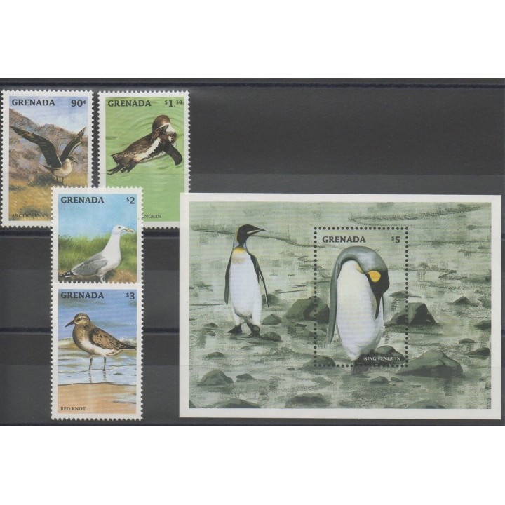 Timbres - oiseaux - Grenade - 1998 - No 3255/3258 - BF 483