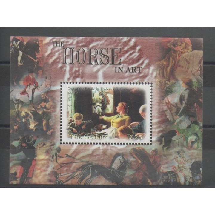 Timbres - chevaux - Gambie - 2000 - No BF 494D