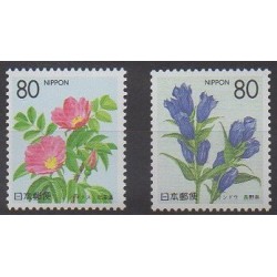 Japon - 1996 - No 2275 et 2286 - Fleurs