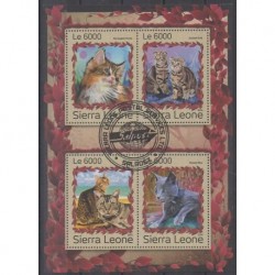 Sierra Leone - 2016 - No 6529/6532 - Chats - Oblitérés