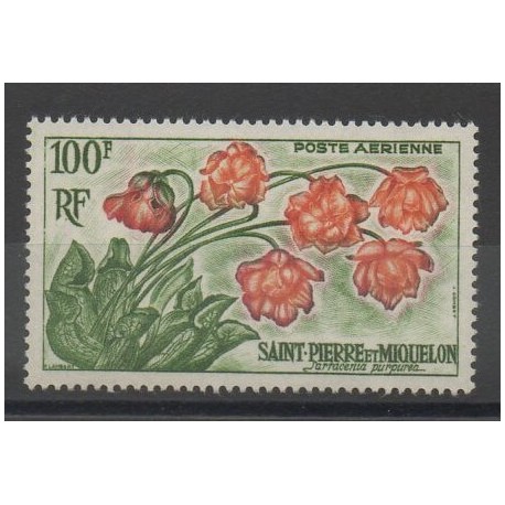 Saint-Pierre et Miquelon - 1962 - No PA27 - Fleurs