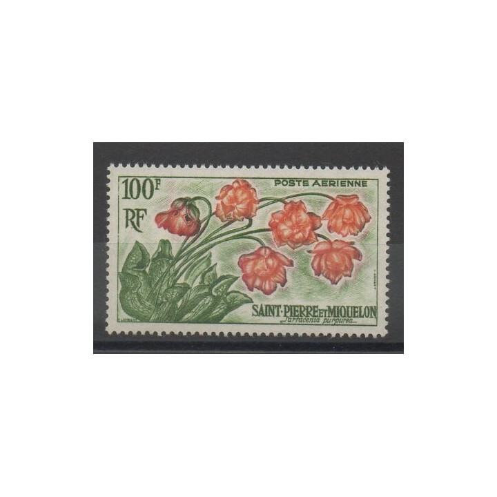 Timbres - fleurs  - Saint-Pierre et Miquelon - 1962 - No PA 27