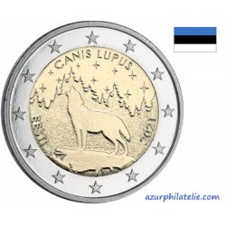 2 euro commémorative - Estonie - 2021 - Le loup, animal national de lEstonie - UNC