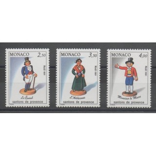 Timbres - Noël - Monaco  - 1991 - No 1794/1796